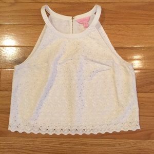 Lilly Pulitzer White Eyelet Top